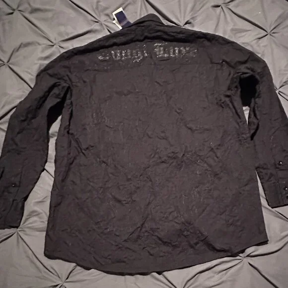 COOGI Mens Long Sleeve Black Dress Shirt - XL - NWT